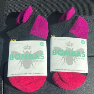 2 pairs Bombas socks XS